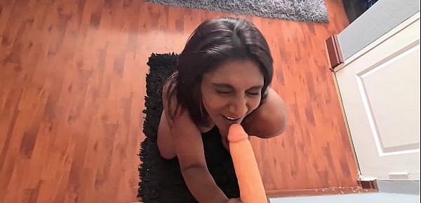  Desi slut gagging on white cock